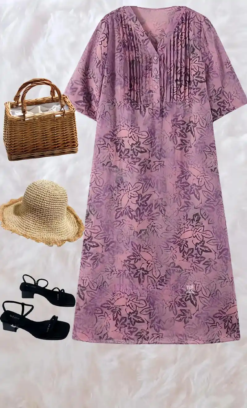 碎花图案清新浪漫,棉麻质地彰显品质.