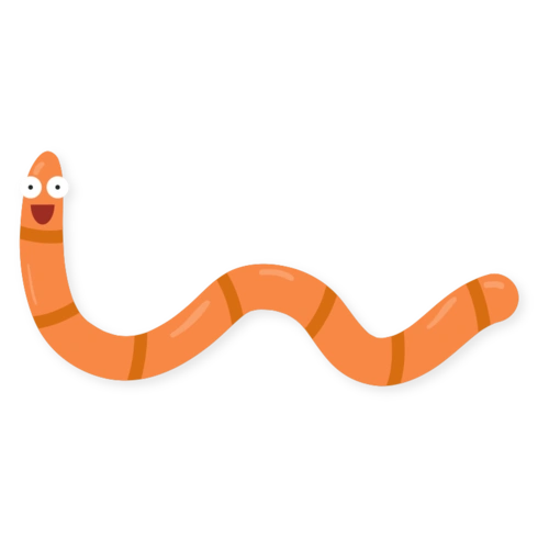小蚯蚓卡通手绘