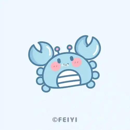 原创插画可爱头像分享小螃蟹