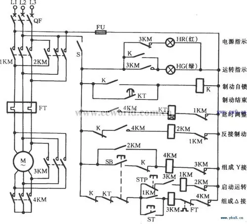 电动机制动控制电路图_电工基础知识_电工技术-电工最常见电路