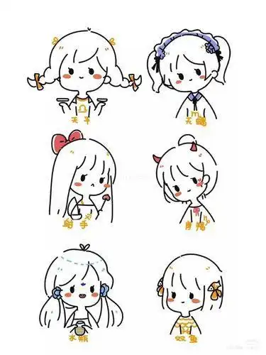 闺蜜q版萌图简笔画