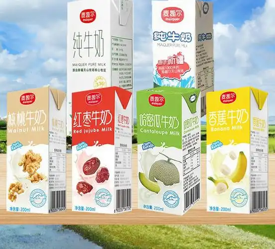 麦趣尔酸奶多规格新疆麦趣尔纯牛奶整箱红枣香蕉核桃哈密瓜33白砖蓝