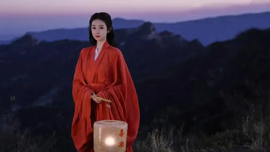 张艺凡红衣古风造型写真,清冷飘逸,灵动仙气__财经头条