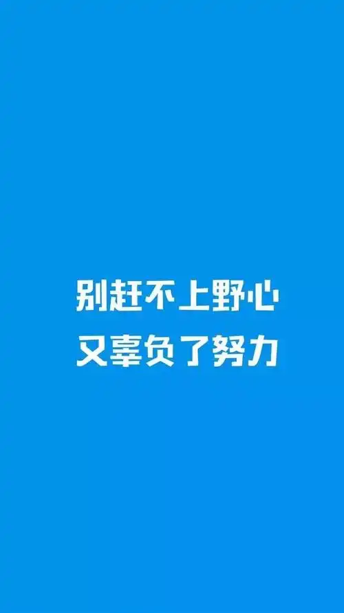 文字壁纸蓝胖子色励志壁纸