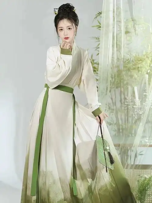 素新款马面裙套装明制汉服女汉元春夏季墨含烟学生日常超仙古装