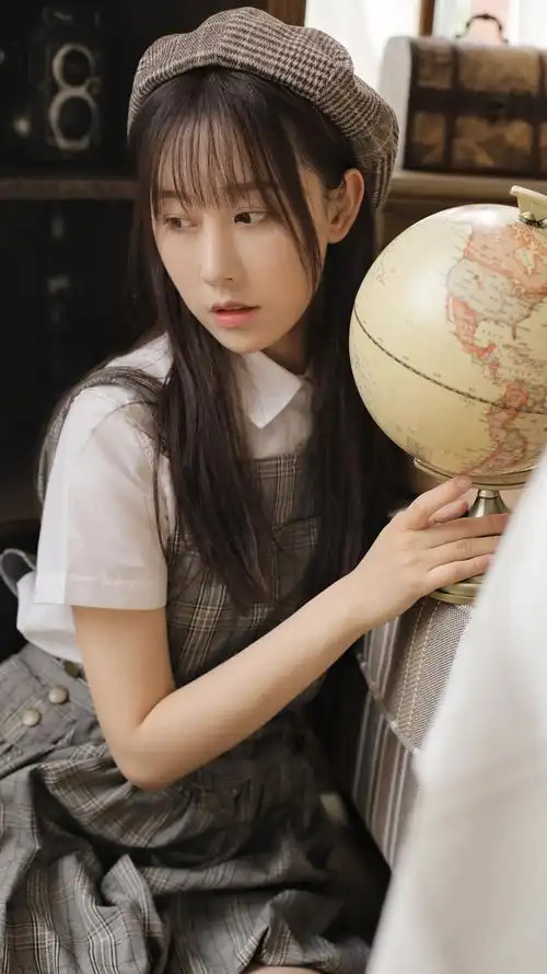 文艺长发美女手机壁纸图片