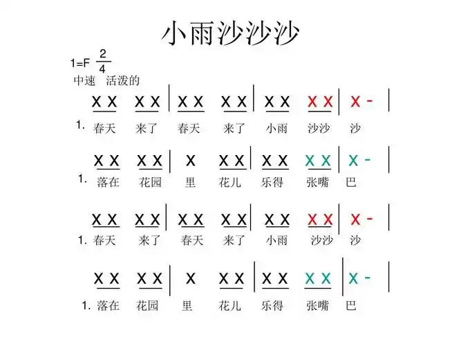 小雨沙沙沙课件ppt