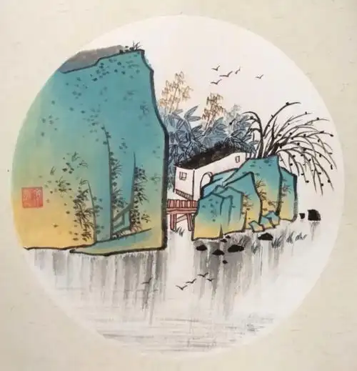 简单山水画绘画过程