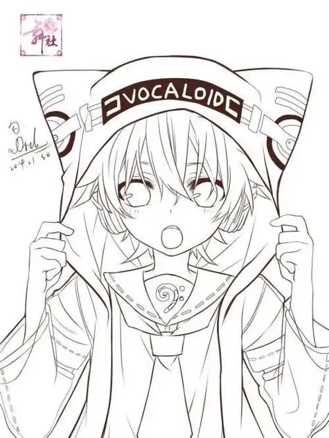 第9页动漫人物的男生帅气冷酷简笔画二次元素描简笔画男简笔画人物