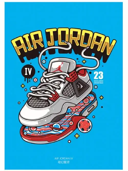我的球鞋很漂亮#插画  ##原创插画  #ai插画  #aj  #aj1  #aj4