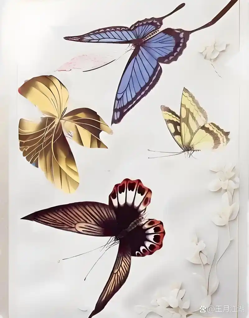 内江市威远县,一幅幅工笔蝴蝶画翩然跃然纸上,它们不仅是技艺的结晶