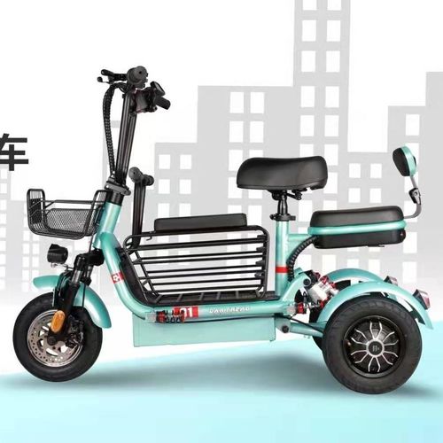 电动三轮车家用小型接送孩子折叠迷你代步亲子带娃铅酸锂电电瓶车