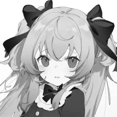 高质量黑白动漫女头图片