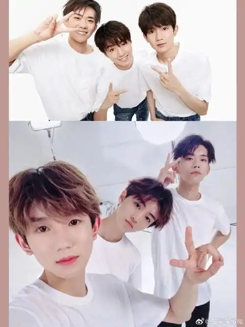 王俊凯,王源,易烊千玺2023年首张合照,tfboys十周年演唱会排练现场!