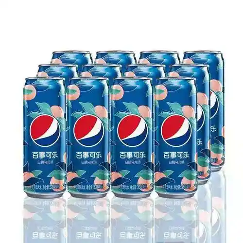 百事可乐白桃乌龙330ml6罐罐装清新爽口可乐型碳酸碳酸饮料