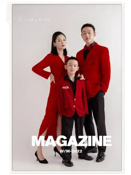 全家福亲子照幸福的一家三口原创时尚照