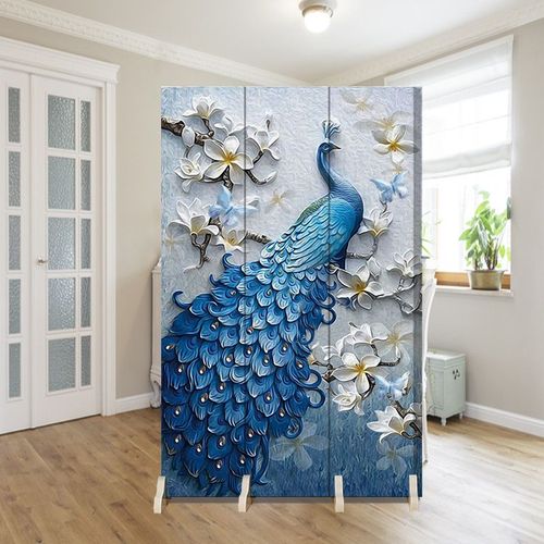 3扇屏风隔断美容院中式小户型客厅卧室折叠移动推拉现代简约折屏