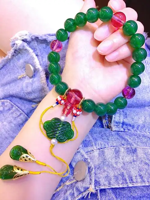 富察容音手链女延禧攻略秦岚皇后同款清十八子手串如懿传旗袍压襟橦华