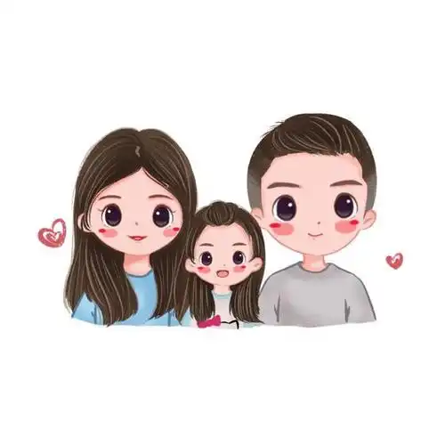 一家三口卡通头像