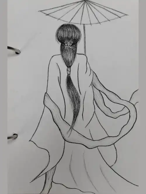 古风人物背影一起来画画吧6318072864