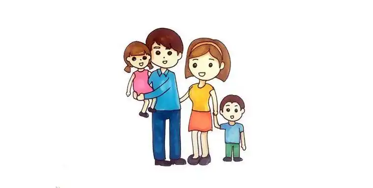 全家福4人怎么画好看人物简笔画简笔画大全