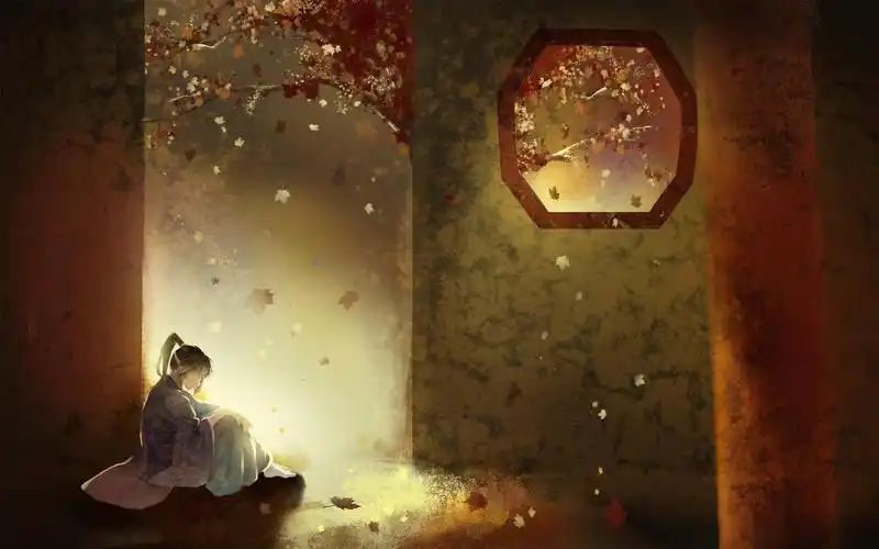 孤独伤感的古代美男