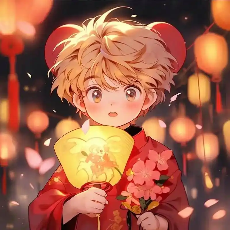 2024最流行的头像卡通 [2021]可爱头像|2024跨年头像,红红火火  [小