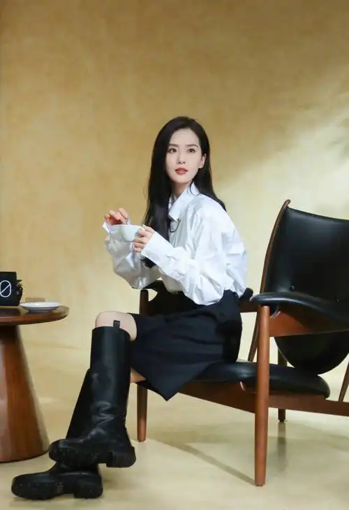 刘诗诗西装造型拍摄花絮