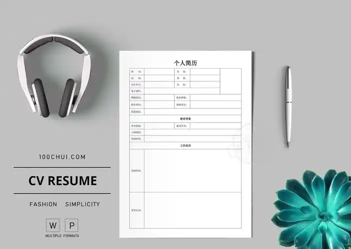 电子版个人简历表