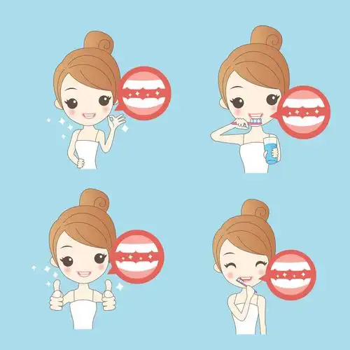 牙齿,竖大拇指,美白