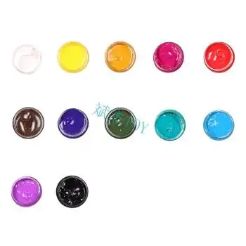 12瓶马利水粉颜料罐装色彩颜料 常用12色 单盒