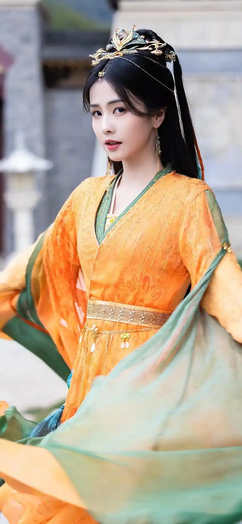 白鹿古装照惊鸿一瞥白鹿