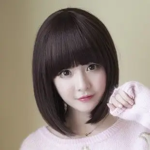 假发女短发波波头bobo头齐刘海仿真短发梨花头时尚新款发型