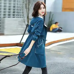 风衣中长款女装2020年秋装新款春秋季韩版流行英伦风连帽大衣外套