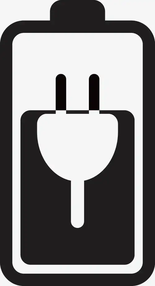 黑色卡通充电电量