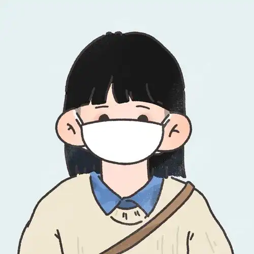 戴口罩的可爱女孩 卡通女生闺蜜头像图片_3