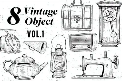 农村老物件集简笔画