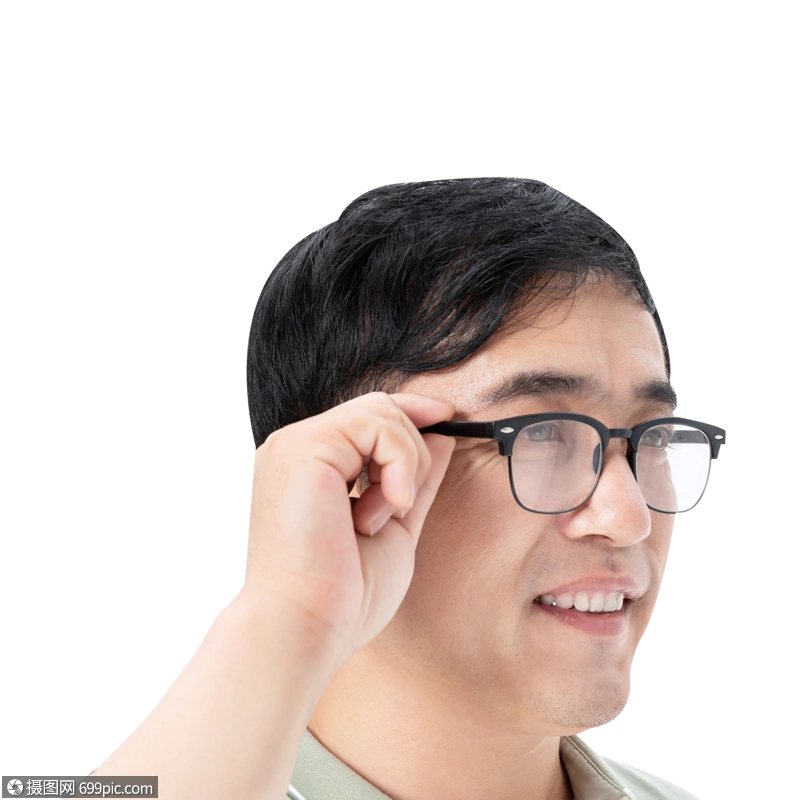中年男性戴眼镜