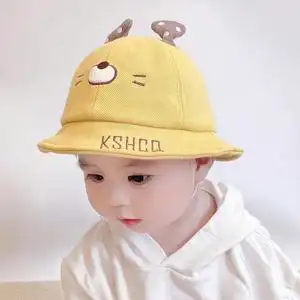 男宝宝秋款婴儿帽子秋冬可爱超萌渔夫帽幼儿春秋纯棉软沿帽遮阳帽