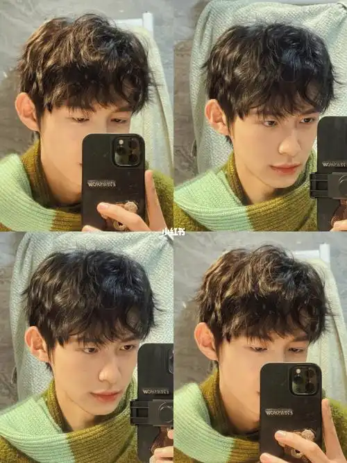 超帅的男生纹理烫发yyds