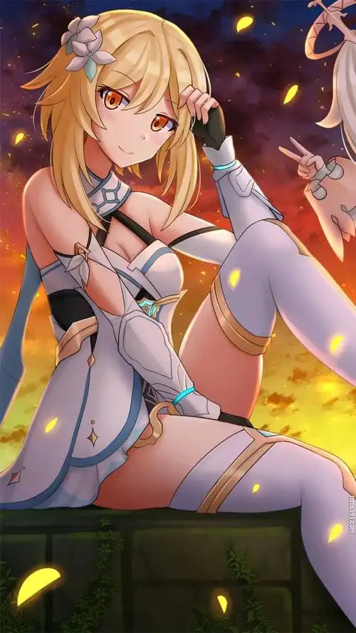 原神女性角色旅行者荧lumine高清手机壁纸图片1080x1920(4)