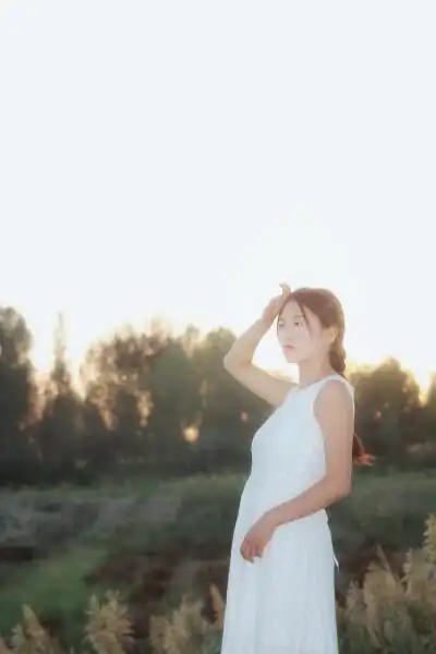 背景小清新人像