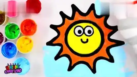 太阳白云小鸟怎么画简笔画