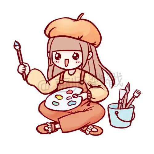 小画家卡通人物简笔画