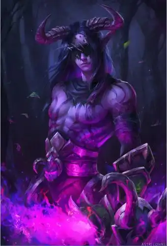 国外大触画师astri一笔一画绘制帅气恶魔猎手