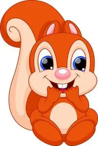 可爱的小松鼠卡通照片