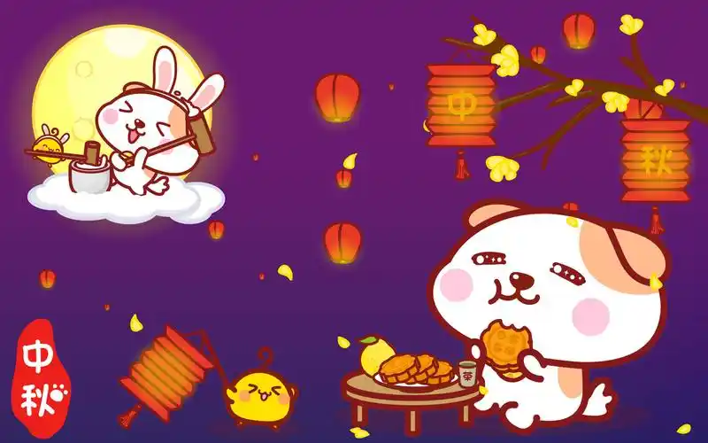 android安卓卡通 萌萌哒 中秋高清手机壁纸免费下载,安心市场-用安卓