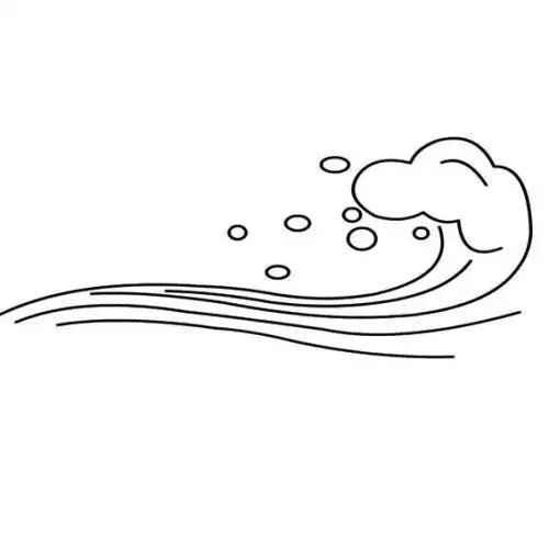 浪花画法简笔画