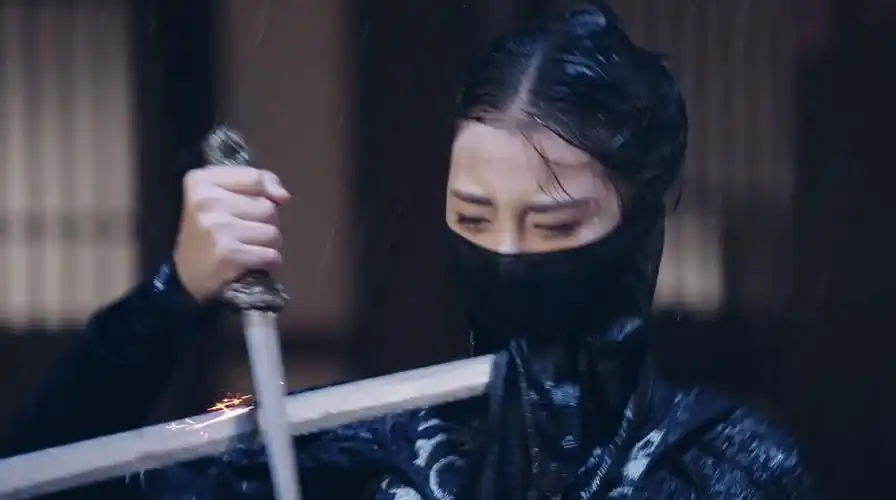 雨中的蒙面女刺客