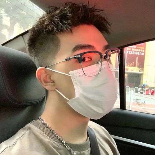 近视眼镜男潮痞帅抗蓝光方框防辐射疲劳大脸可配度数平光眼睛架